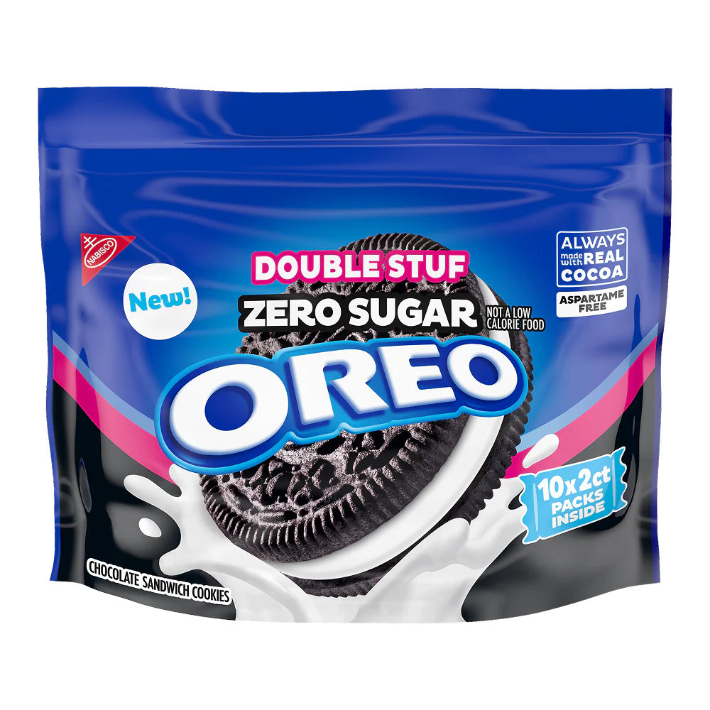 Zero Sugar Double Stuf Chocolate Sandwich Cookies, Snack Packs