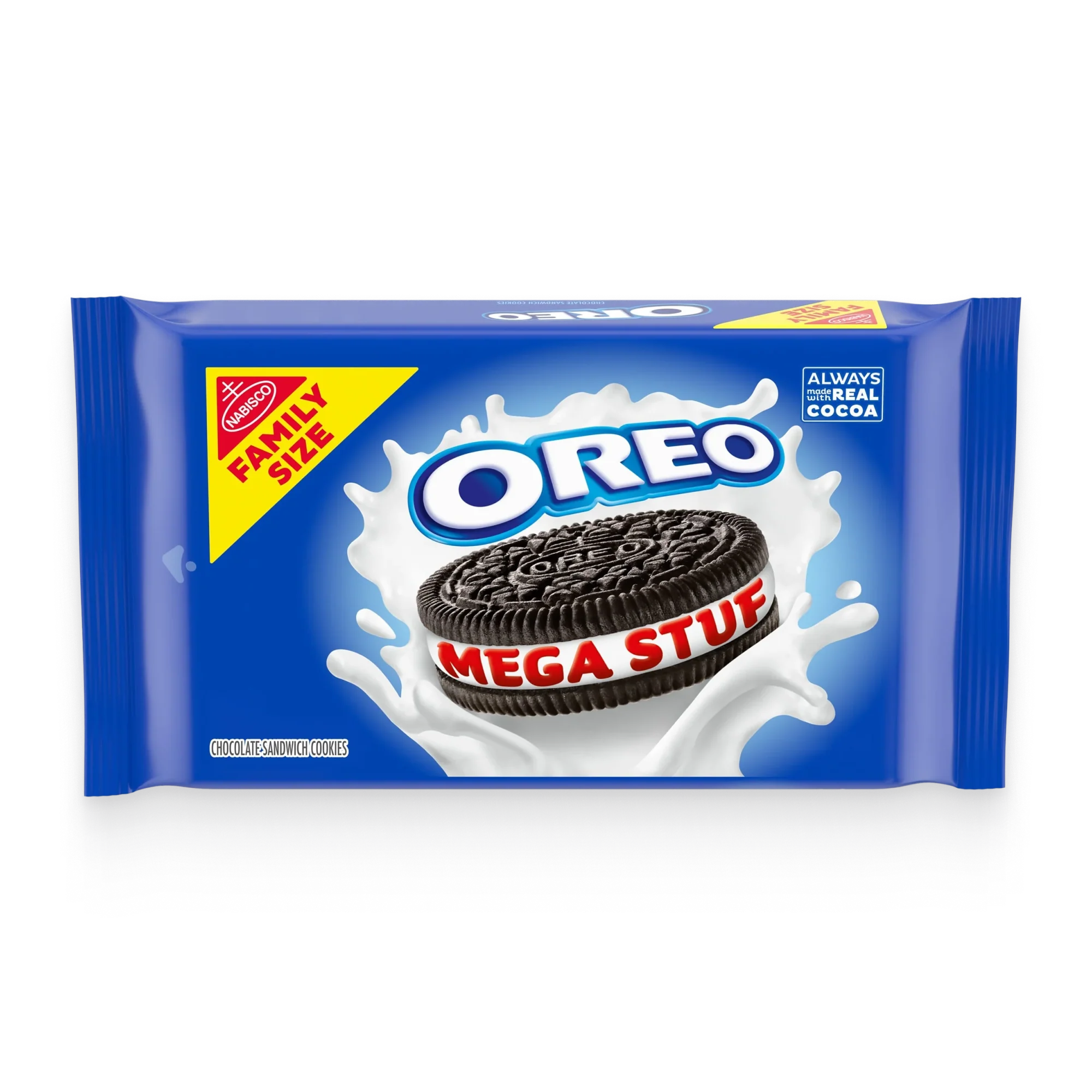 Mega Stuf Chocolate Sandwich Cookies, Family Size