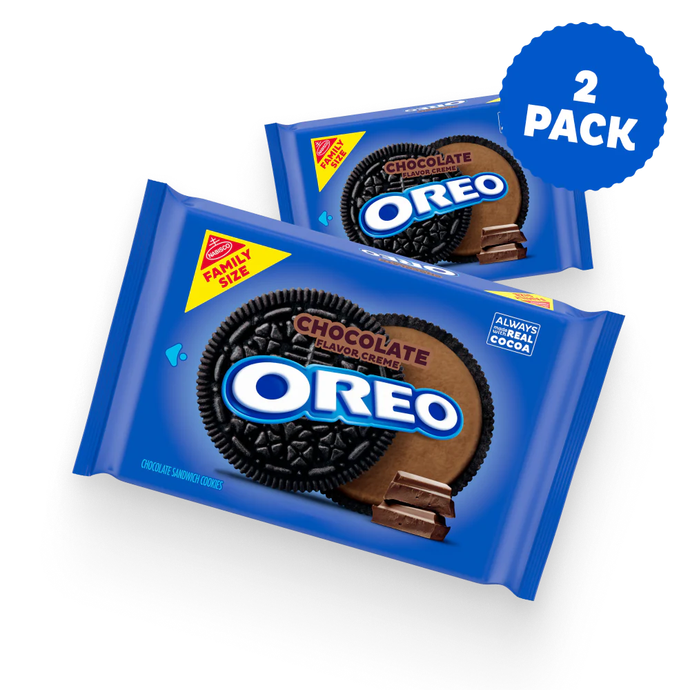 Chocolate Creme Chocolate Sandwich Cookies, Family Size, 2 Pack