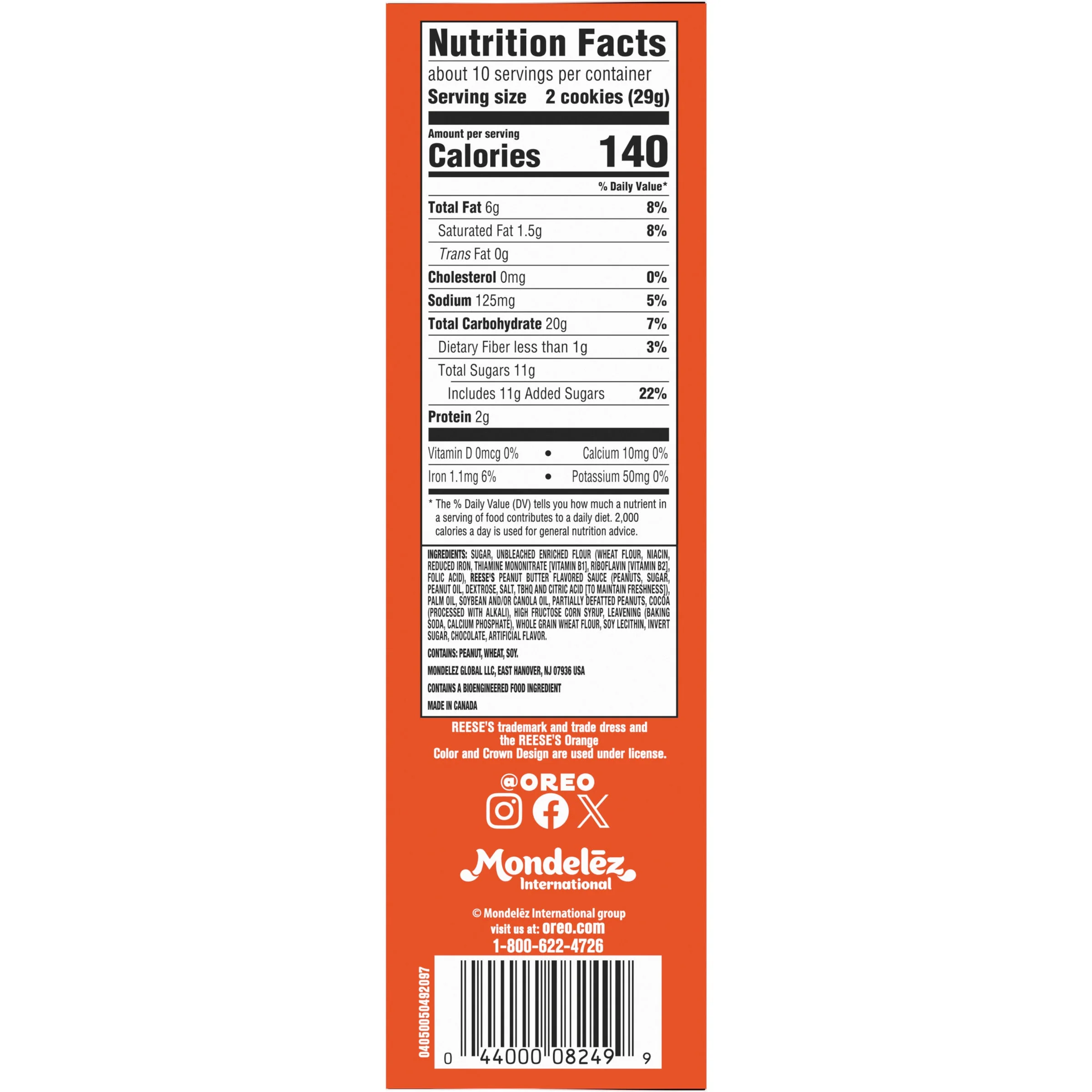 Peanut Buttery Creme Chocolate Sandwich Cookies, Limited Edition, 2 Pack - Image 3
